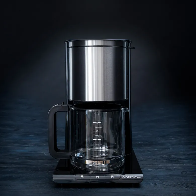 Gastronoma kaffemaskine sort/stål 1,5 liter 1050 watt
