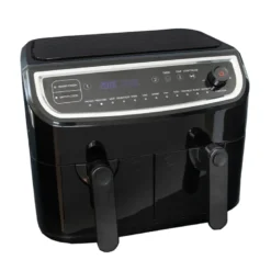 Gastronoma Low Fat dobbelt airfryer & dehydrator sort 9 liter 2400 watt - keramisk belægning