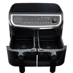 Gastronoma Low Fat dobbelt airfryer & dehydrator sort 9 liter 2400 watt - keramisk belægning