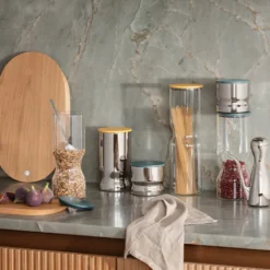 Georg Jensen Alfredo opbevaringsglas gul 2 liter