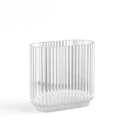 Georg Jensen Bernadotte vase glas oval H 16 cm