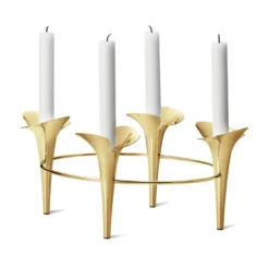 Georg Jensen Bloom Botanica lysestage forgyldt