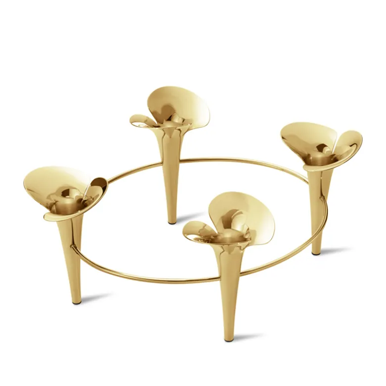 Georg Jensen Bloom Botanica lysestage forgyldt