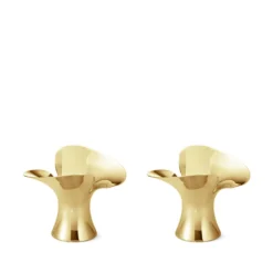 Georg Jensen Bloom lysestage 2 stk. forgyldt