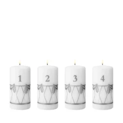 Georg Jensen Christmas Collectibles 2026 adventslys hvid/sølv 4 stk.