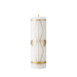 Georg Jensen Christmas Collectibles 2026 kalenderlys hvid/guld H 20 cm