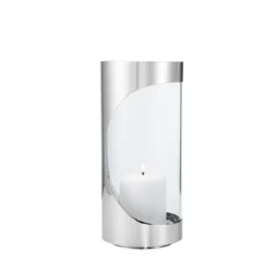 Georg Jensen Chrome Contours lysestage medium H 28 cm