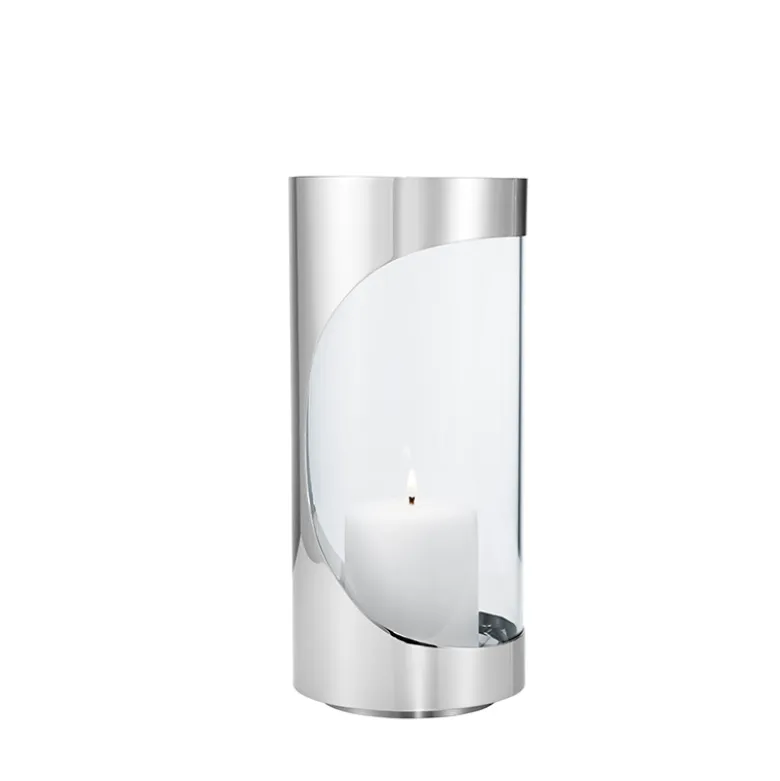 Georg Jensen Chrome Contours lysestage medium H 28 cm