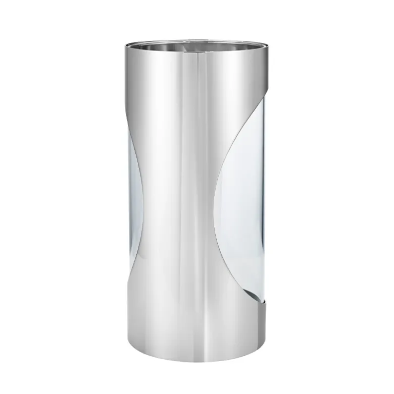 Georg Jensen Chrome Contours lysestage stor H 33 cm