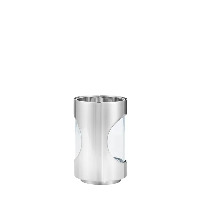 Georg Jensen Chrome Contours fyrfadsstage H 12 cm