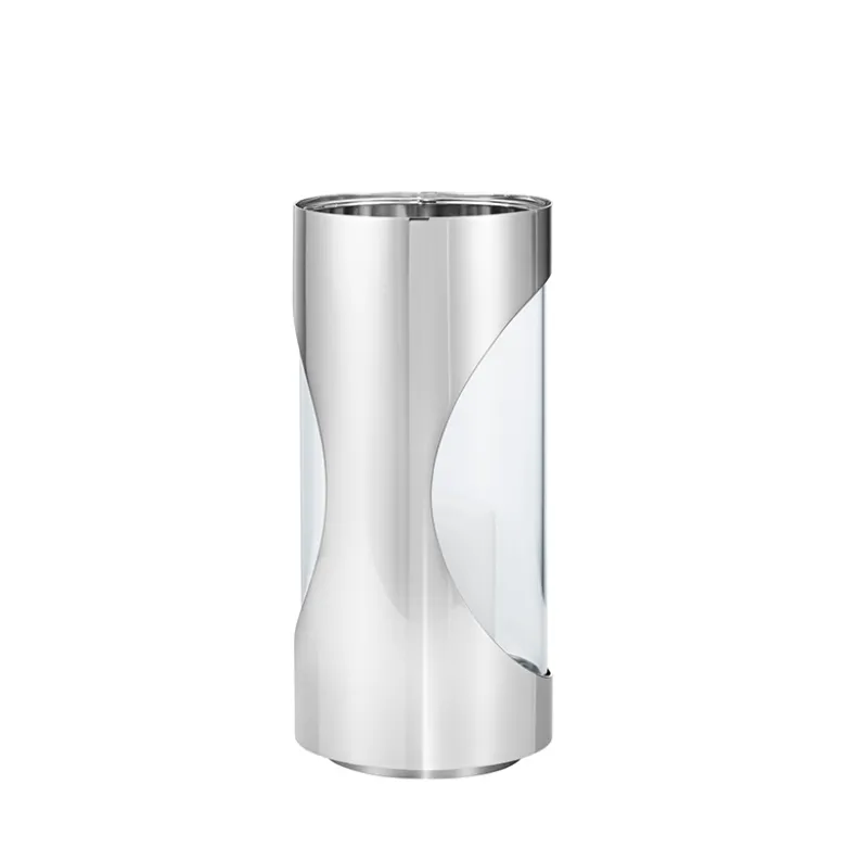 Georg Jensen Chrome Contours lysestage lille H 22 cm