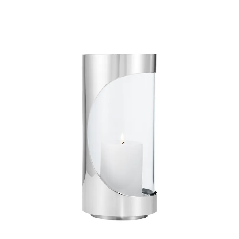Georg Jensen Chrome Contours lysestage lille H 22 cm
