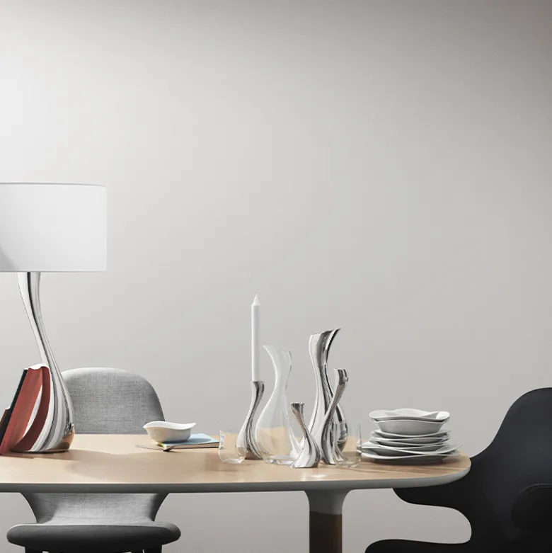 Georg Jensen Cobra lysestager sæt 3 størrelser inkl. lys