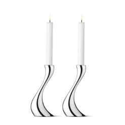 Georg Jensen Cobra lysestage 2 stk. 20 cm med lys
