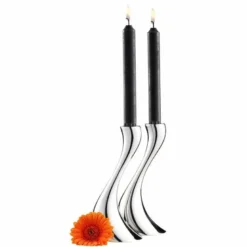 Georg Jensen Cobra lysestager mellem 2 stk.