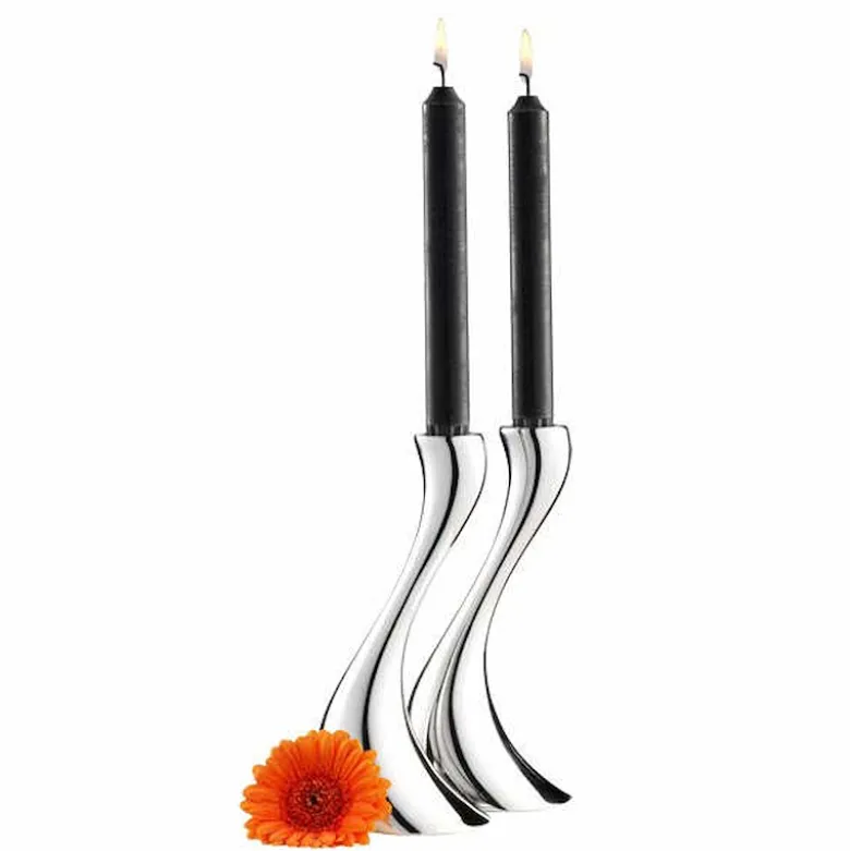 Georg Jensen Cobra lysestager mellem 2 stk.