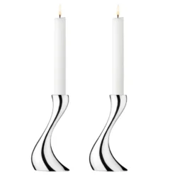 Georg Jensen Cobra lysestage lille 2 stk.