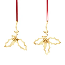 Georg Jensen Jul 2026 ornamentsæt mistelten forgyldt