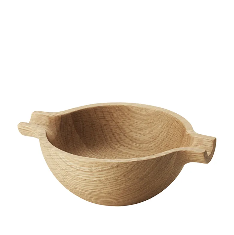 Georg Jensen Koppel skål med håndtag egetræ lille Ø 15,3 cm
