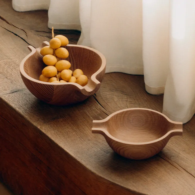 Georg Jensen Koppel skål med håndtag egetræ medium Ø 21 cm
