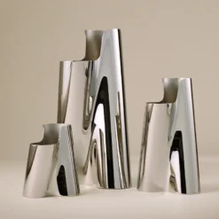 Georg Jensen Lituus Floor vase stål H 49,8 cm
