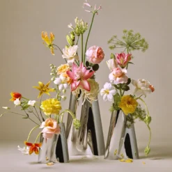 Georg Jensen Lituus Floor vase stål H 49,8 cm