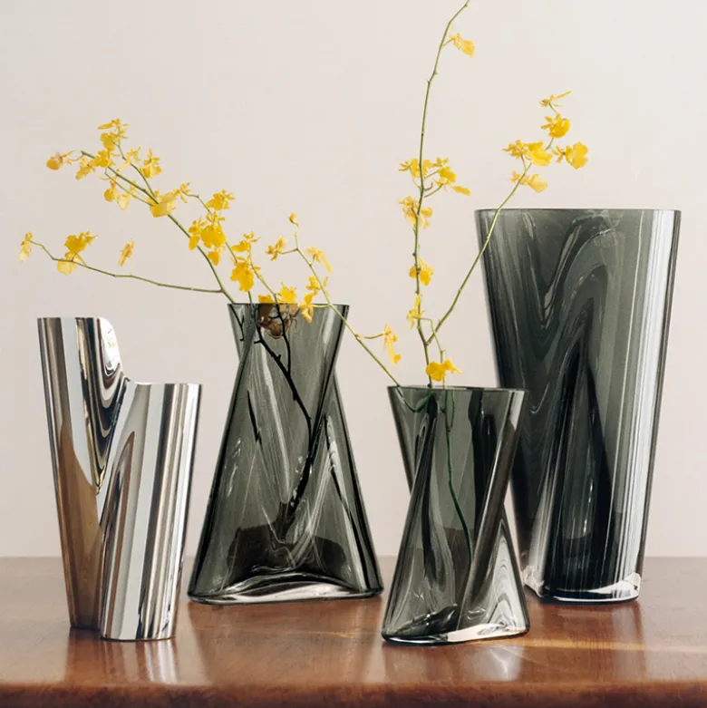 Georg Jensen Lituus vase stål large H 34,2 cm