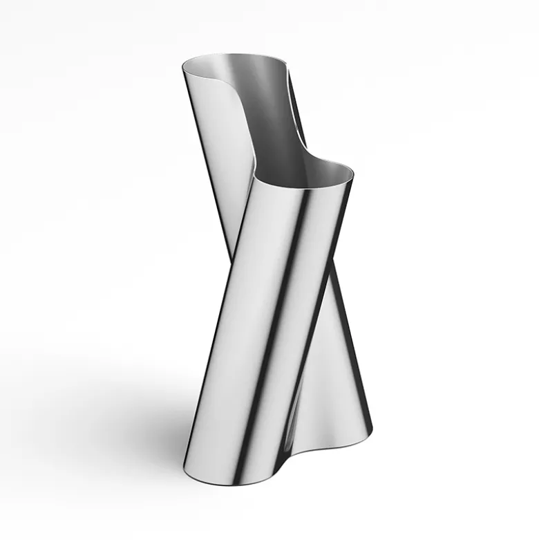 Georg Jensen Lituus vase stål large H 34,2 cm