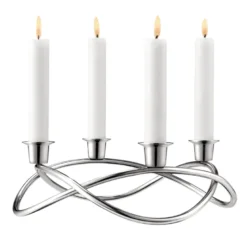 Georg Jensen Season lysestage blank stål