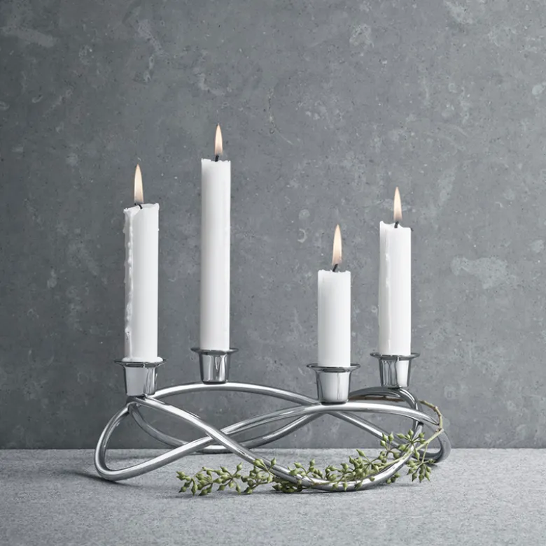 Georg Jensen Season lysestage blank stål