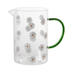 Glaskande med margueritter glas 1,6 liter