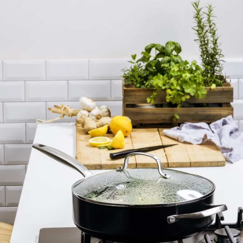 GreenPan Copenhagen sauterpande med låg sort Ø 28 cm