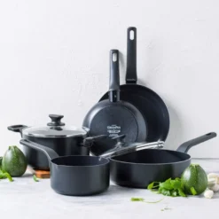 Greenpan Essence grydesæt sort 9 dele