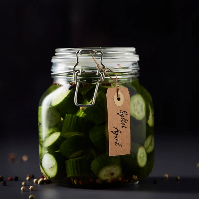 Henkogningsglas firkantet 0,75 liter