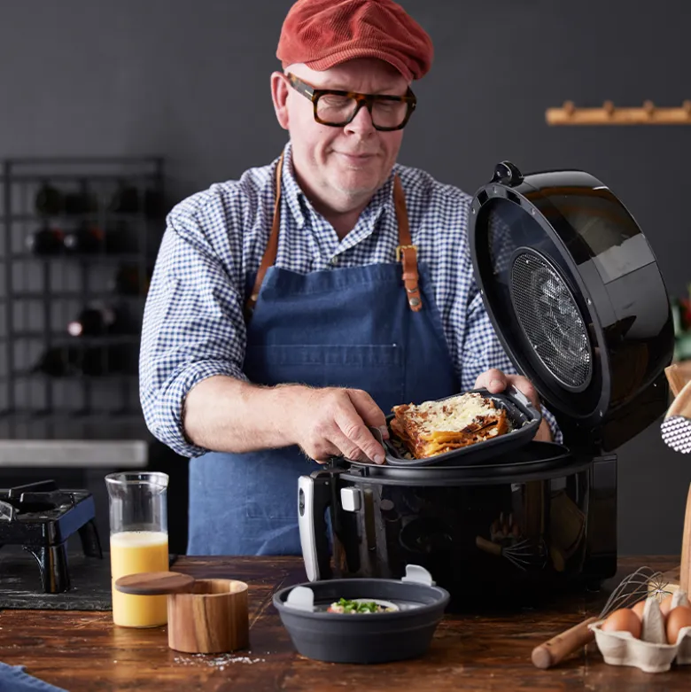 Holm airfryer silikoneform rund sort