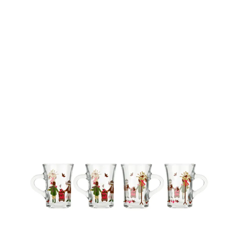 Holmegaard Christmas hotdrink glas med hank 4 stk. 24 cl