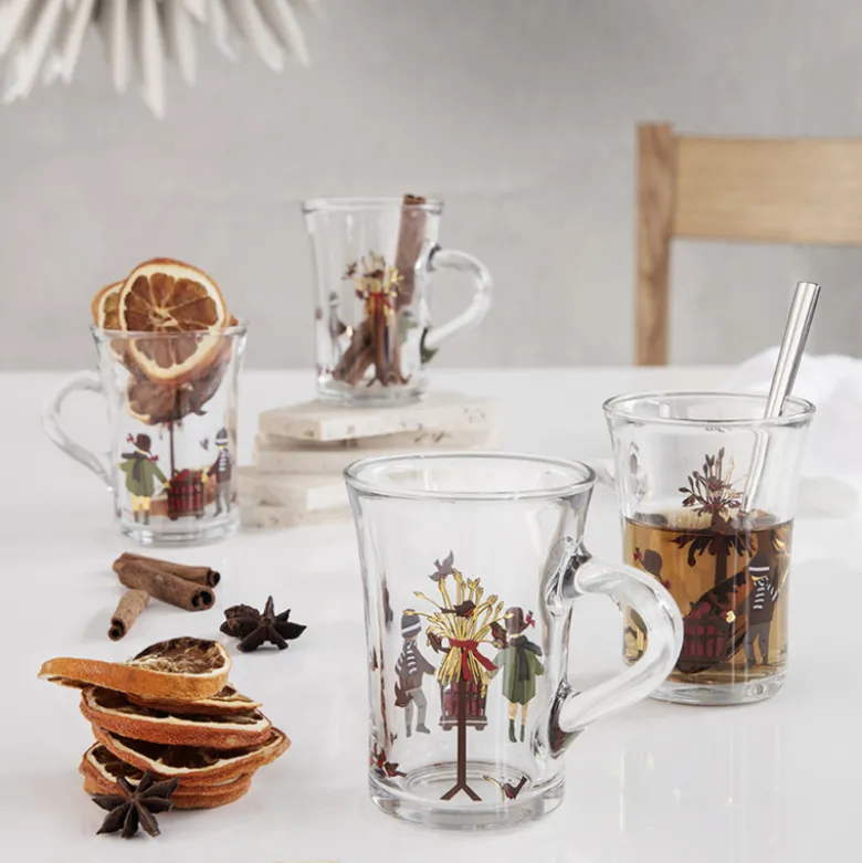 Holmegaard Christmas hotdrink glas med hank 4 stk. 24 cl