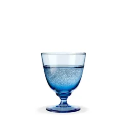 Holmegaard Flow vandglas på fod blå 35 cl