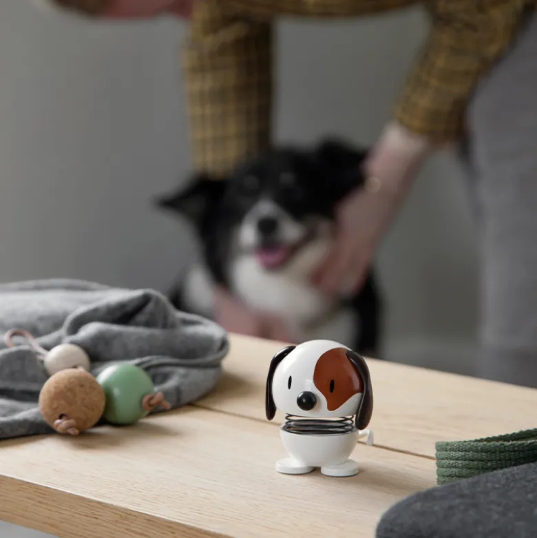 Hoptimist Hund hvid 6,9 cm