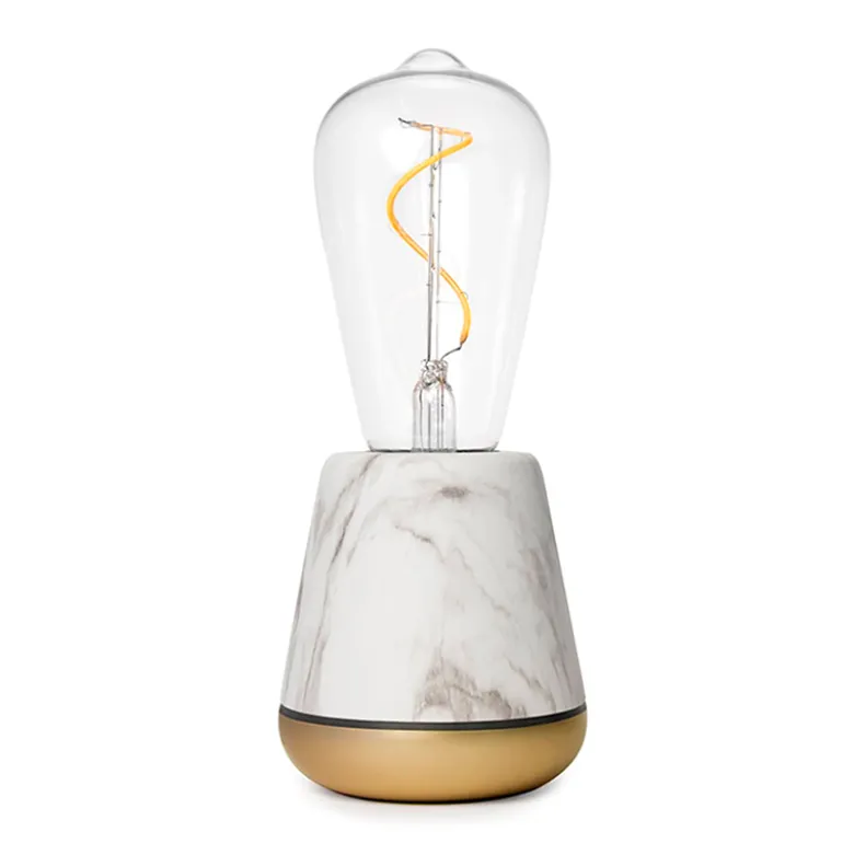 Humble One bordlampe hvid marble