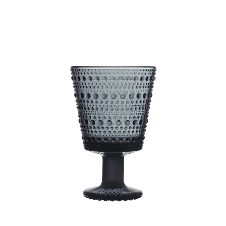 IIttala Kastehelmi glas på fod 26 cl mørkegrå