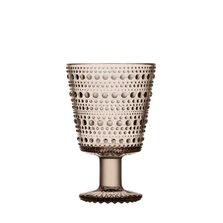 Iittala Kastehelmi glas på fod 30 cl linen