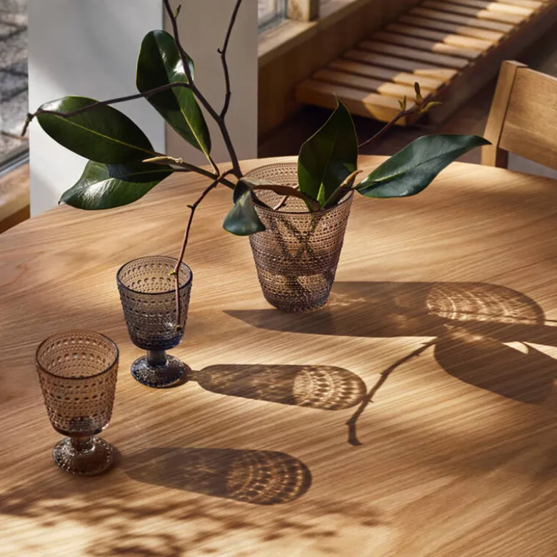 Iittala Kastehelmi glas på fod 30 cl linen