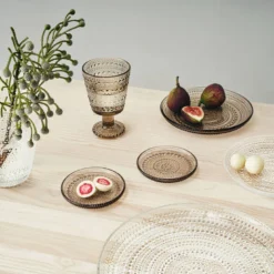 Iittala Kastehelmi glas på fod 30 cl linen