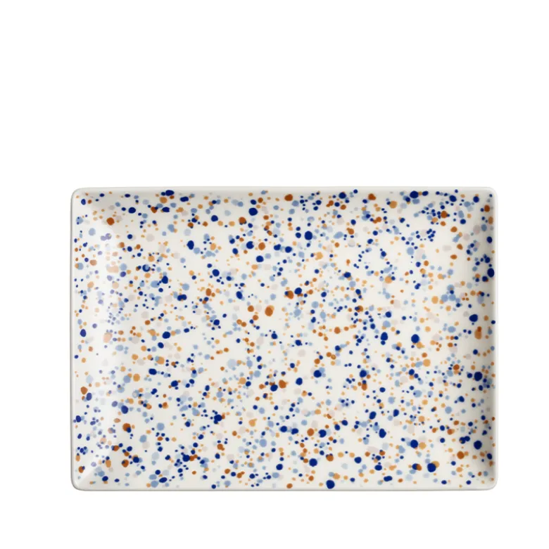 Iittala Oiva Taika Collection A4 tallerken 21x29 cm helle blå-brun