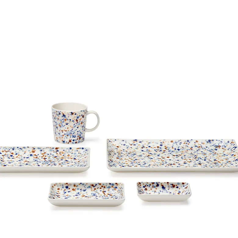 Iittala Oiva Taika Collection A4 tallerken 21x29 cm helle blå-brun
