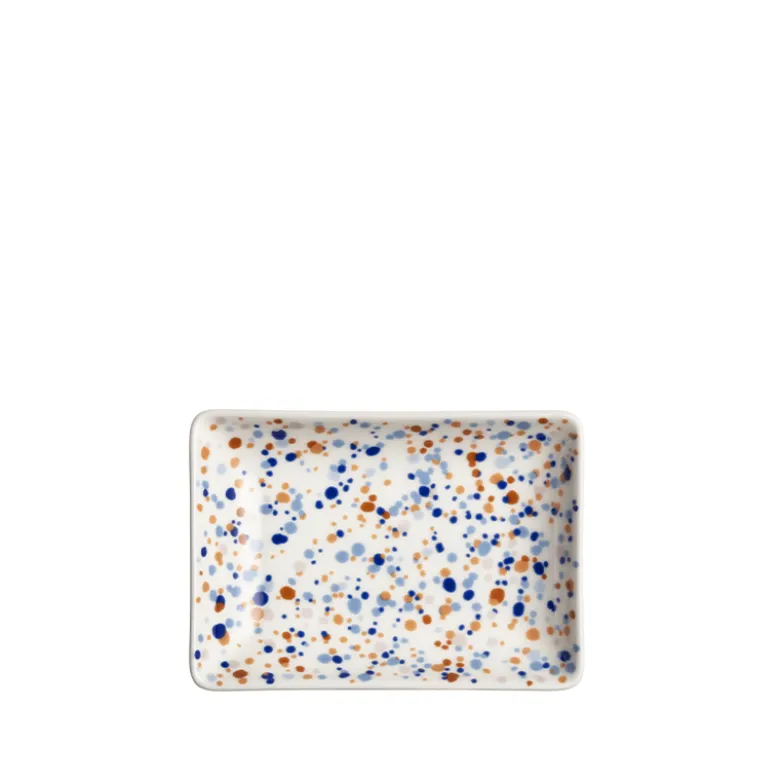 Iittala Oiva Taika Collection A6 tallerken 10x15 cm helle blå-brun