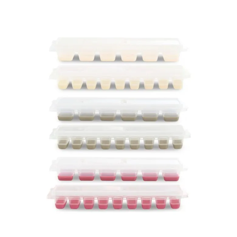 Isterningebakke plast med låg 26x9 cm 2 stk.