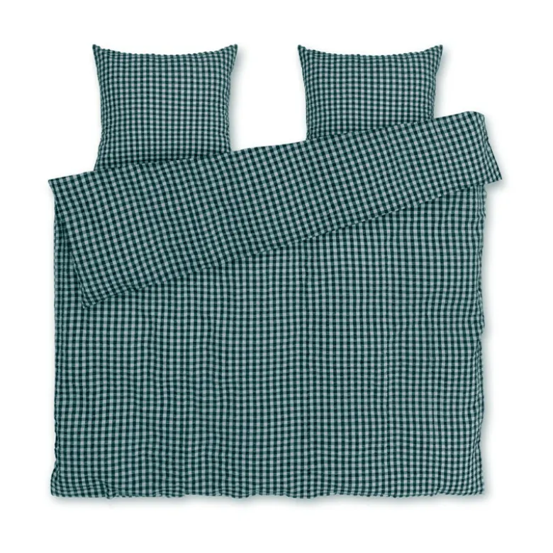 Juna Bæk & Bølge sengetøj grøn/lyseblå 200x220 cm