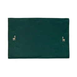 Juna Christmas Fabel dækkeserviet med rensdyr grøn 49x32 cm